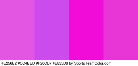 #E256E2 #CC4BED #F20CD7 #E835D6 Colors