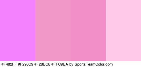 #F482FF #F298C9 #F28EC8 #FFC9EA Colors