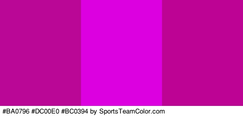 #BA0796 #DC00E0 #BC0394 Colors