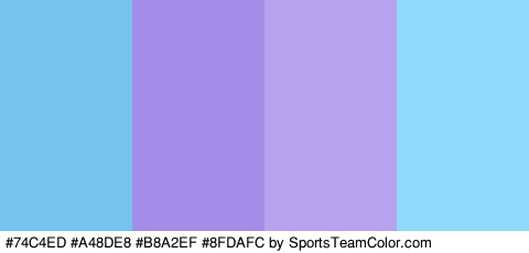 #74C4ED #A48DE8 #B8A2EF #8FDAFC Colors