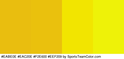 #EABE0E #EAC20E #F2E600 #EEF209 Colors