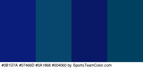 #0B1D7A #07466D #0A1868 #004060 Colors