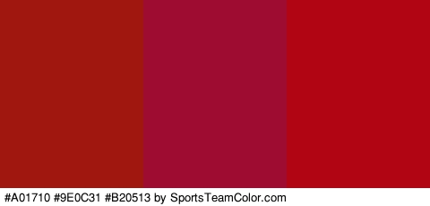 #A01710 #9E0C31 #B20513 Colors