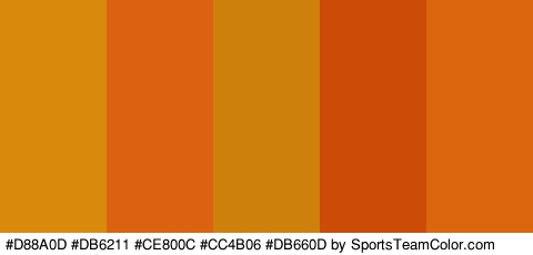 #D88A0D #DB6211 #CE800C #CC4B06 #DB660D Colors