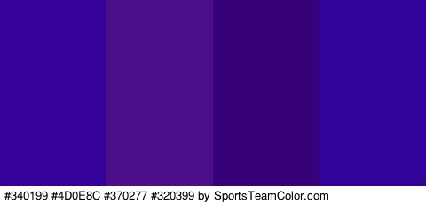 #340199 #4D0E8C #370277 #320399 Colors