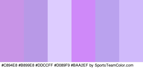 #C894E8 #B899E8 #DDCCFF #D089F9 #BAA2EF #D1BAFC Colors