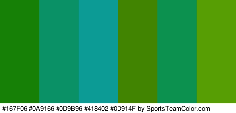 #167F06 #0A9166 #0D9B96 #418402 #0D914F #569E04 Colors