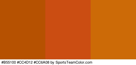 #B55100 #CC4D12 #CC6A08 Colors