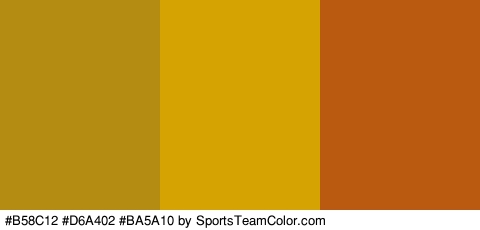 #B58C12 #D6A402 #BA5A10 Colors