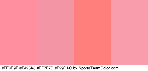 #FF8E9F #F495A6 #FF7F7C #F99DAC Colors