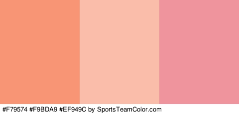 #F79574 #F9BDA9 #EF949C Colors