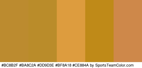 #BC8B2F #BA8C2A #DD9D3E #BF8A18 #CE884A Colors