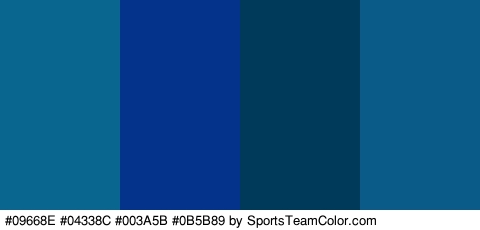 #09668E #04338C #003A5B #0B5B89 Colors