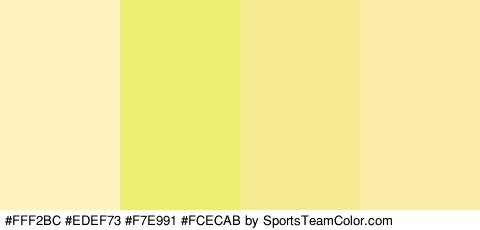 #FFF2BC #EDEF73 #F7E991 #FCECAB Colors