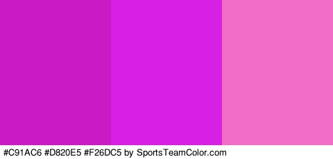 #C91AC6 #D820E5 #F26DC5 Colors