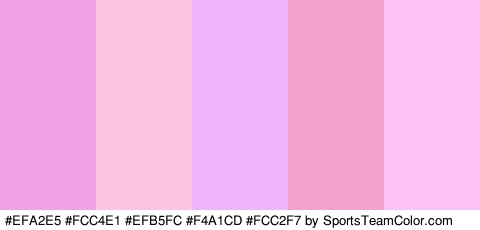 #EFA2E5 #FCC4E1 #EFB5FC #F4A1CD #FCC2F7 Colors