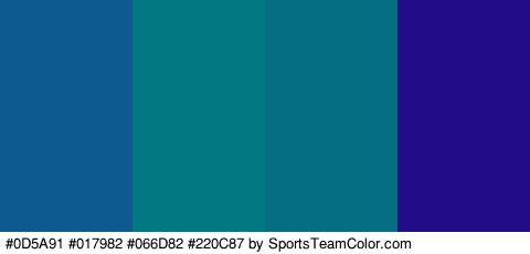 #0D5A91 #017982 #066D82 #220C87 Colors