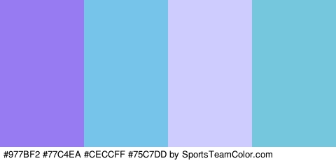 #977BF2 #77C4EA #CECCFF #75C7DD Colors