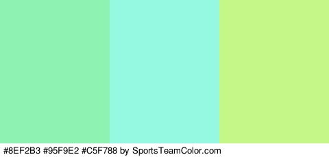 #8EF2B3 #95F9E2 #C5F788 Colors