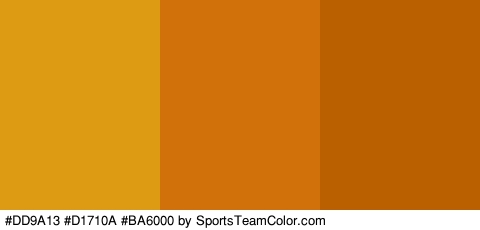 #DD9A13 #D1710A #BA6000 Colors