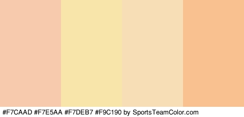 #F7CAAD #F7E5AA #F7DEB7 #F9C190 Colors