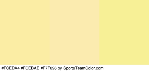 #FCEDA4 #FCEBAE #F7F096 Colors