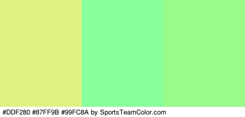 #DDF280 #87FF9B #99FC8A Colors