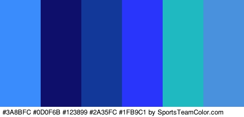 #3A8BFC #0D0F6B #123899 #2A35FC #1FB9C1 #4991DD Colors