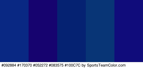 #092884 #170370 #052272 #083575 #100C7C Colors