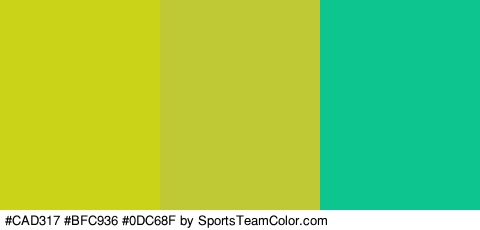 #CAD317 #BFC936 #0DC68F Colors