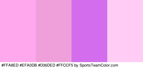 #FFA8ED #EFA0DB #D36DED #FFCCF5 Colors