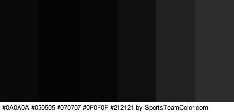 #0A0A0A #050505 #070707 #0F0F0F #212121 #2D2D2D Colors