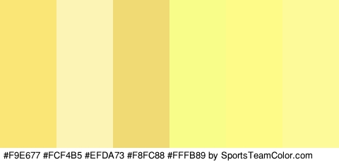 #F9E677 #FCF4B5 #EFDA73 #F8FC88 #FFFB89 #FCFA99 Colors