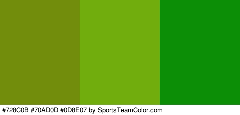 #728C0B #70AD0D #0D8E07 Colors