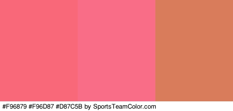 #F96879 #F96D87 #D87C5B Colors