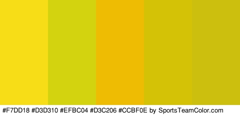 #F7DD18 #D3D310 #EFBC04 #D3C206 #CCBF0E Colors