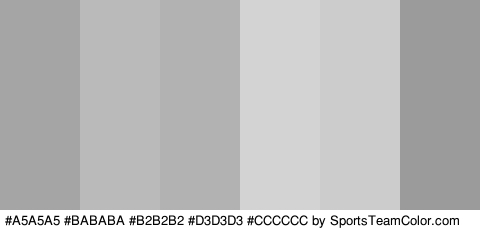 #A5A5A5 #BABABA #B2B2B2 #D3D3D3 #CCCCCC #9B9B9B Colors