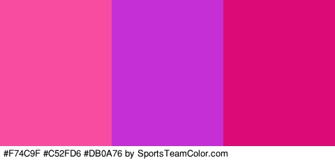 #F74C9F #C52FD6 #DB0A76 Colors