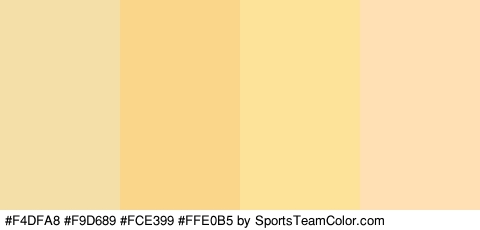 #F4DFA8 #F9D689 #FCE399 #FFE0B5 Colors