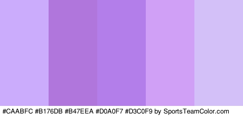 #CAABFC #B176DB #B47EEA #D0A0F7 #D3C0F9 Colors