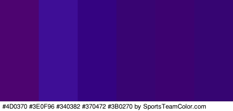 #4D0370 #3E0F96 #340382 #370472 #3B0270 #360572 Colors