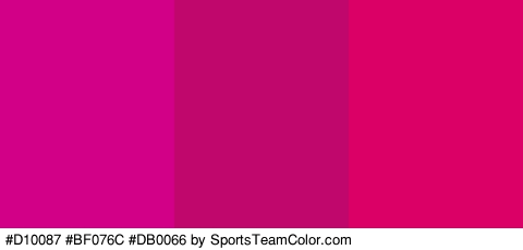 #D10087 #BF076C #DB0066 Colors