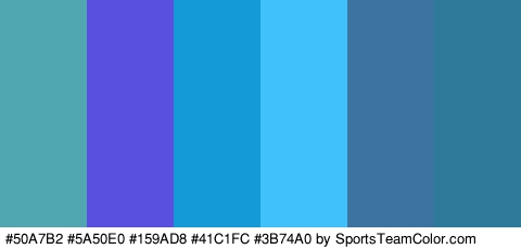 #50A7B2 #5A50E0 #159AD8 #41C1FC #3B74A0 #2E7A9B Colors