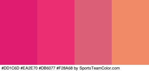 #DD1C6D #EA2E70 #DB6077 #F28A68 Colors