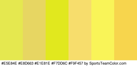 #E5E84E #E8D663 #E1E81E #F7DD6C #F9F457 #F7D54C Colors