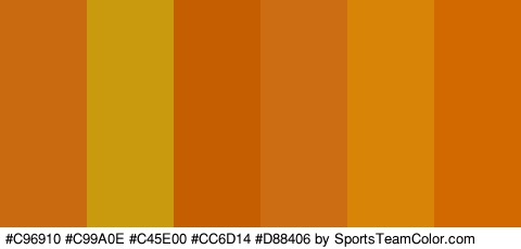 #C96910 #C99A0E #C45E00 #CC6D14 #D88406 #D16800 Colors