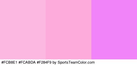 #FCB8E1 #FCABDA #F284F9 Colors