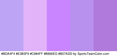 #BDA4F4 #E3B3F9 #C984FF #B890ED #B07ADD Colors