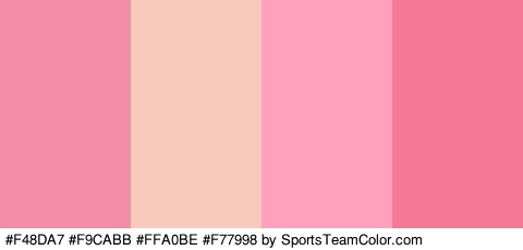 #F48DA7 #F9CABB #FFA0BE #F77998 Colors