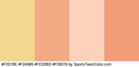 #F2D78E #F2A985 #FCD2BD #F29D76 Colors